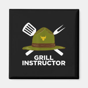 Aimant Instructeur de grillade humouristique maître de ba