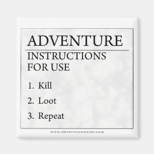 Aimant Instructions d'aventure