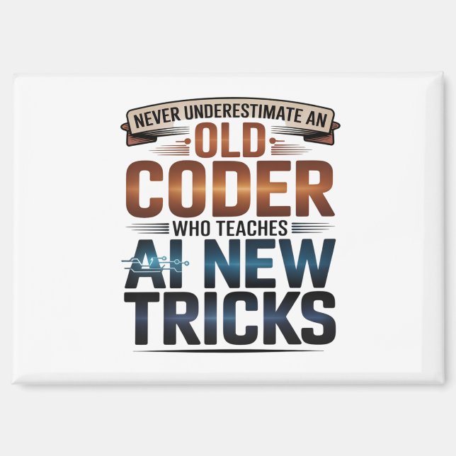 Aimant Intelligence Artificielle Ancien Codeur Design (Recto)