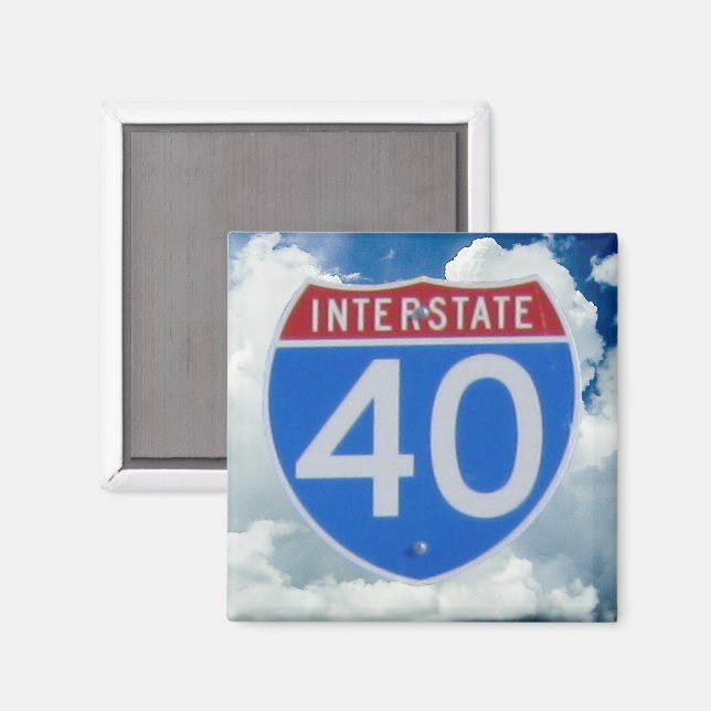 Aimant Interstate 40 Shield (Recto/Verso)