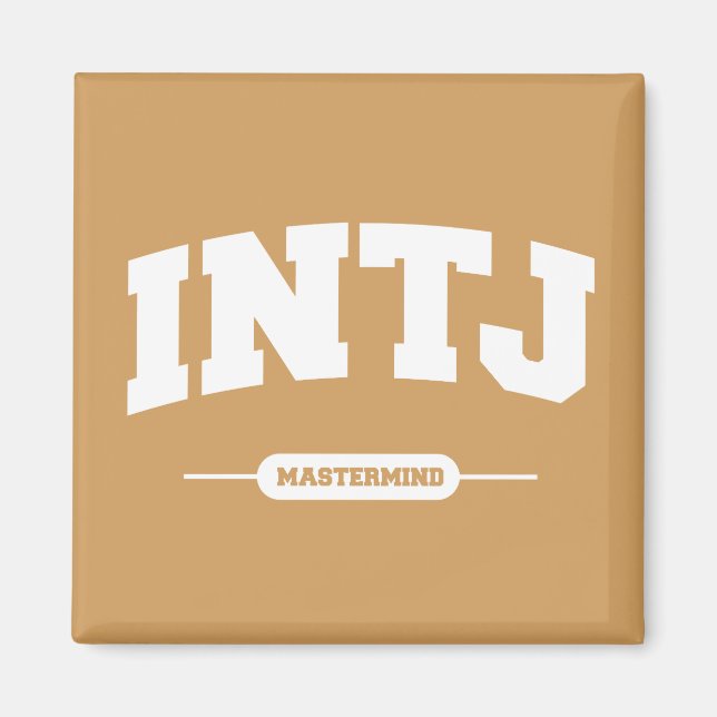 Aimant INTJ - Mastermind - Style universitaire (Devant)