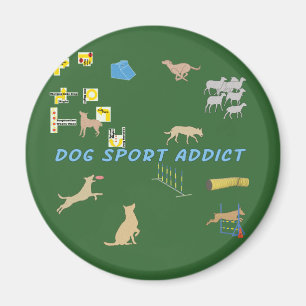 Aimant Intoxiqué de sport de chien