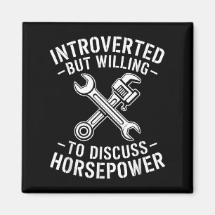 Aimant Introvert Horsepower Cote Humour mécanique de clé
