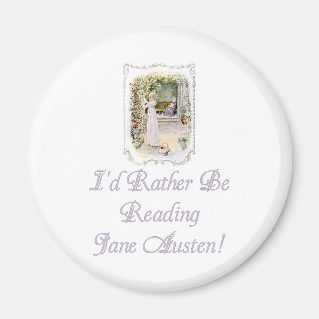 Aimant IRBR Jane Austen ! Magnets, 2 formes, 4 tailles (Devant)