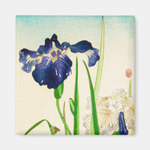 Aimant Iris bleu - copie japonaise d'aquarelle