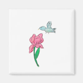 Aimant Iris rose