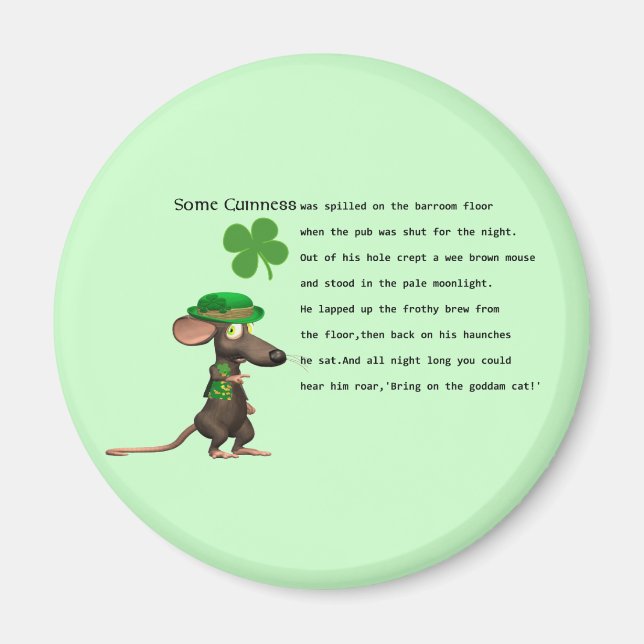 Aimant Irish Mouse bière (Devant)
