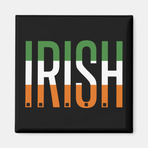 Aimant Irish St Patrick's Day Irlande Drapeau Shamrock Lu