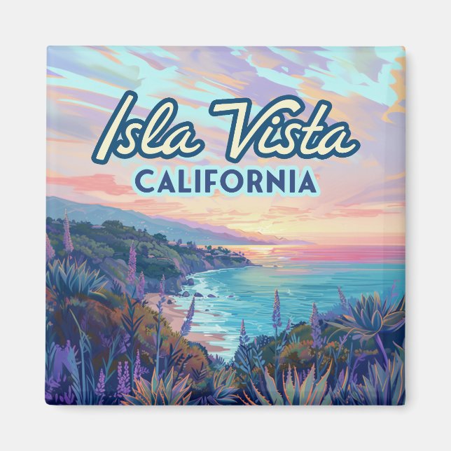Aimant Isla Vista Californie Père Noël Barbara Goleta Col (Devant)