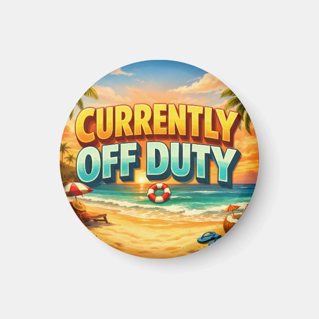 Aimant Island Sunset Beach Currently Off Duty  (Devant)