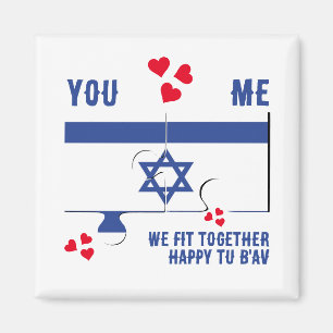 Aimant Israel Tu B'Av NOUS NOUS METTONS ENSEMBLE Juif Val
