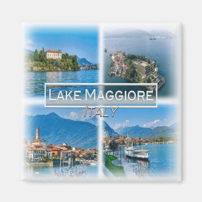 Aimant IT3259 Europe, Italie, Lac Majeur, réfrigérateur (Devant)