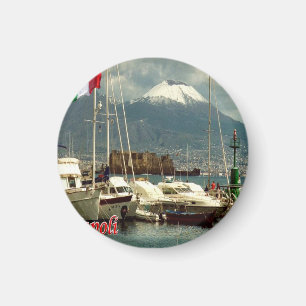 Aimant IT - Italie - Naples - Vue sur le port du Vésuve