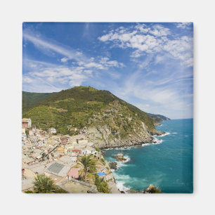 Aimant Italie, Cinque Terre, Vernazza, Ville en pente de