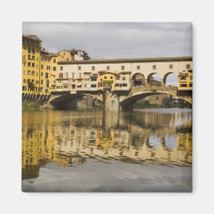Aimant Italie, Florence, reflets dans la rivière Arno