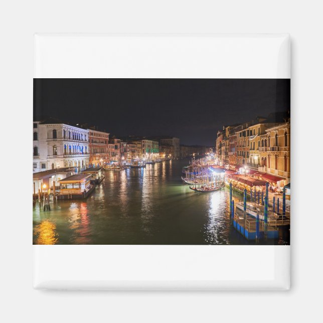 Aimant Italie - Grand Canal Venise par nuit (Devant)