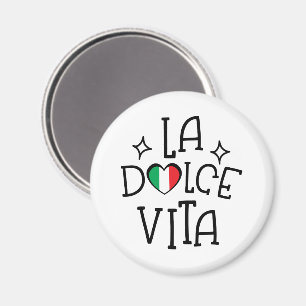 Aimant Italie Souvenir La Dolce Vita Cœur Drapeau