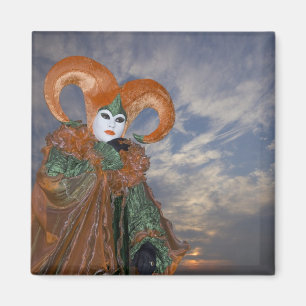Aimant Italie, Venise. Femme habillée en costume pour