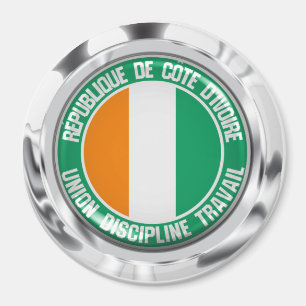 Aimant Ivory Coast Round Emblem