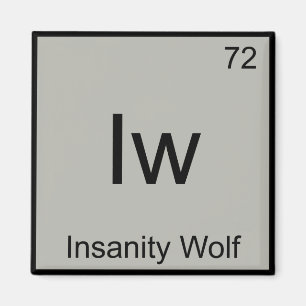 Aimant Iw - Insanity Wolf Chimie Élément Symbole T