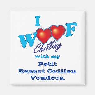 Aimant J'aboie le petit griffon Vendeen de basset