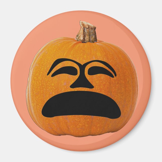 Aimant Jack o' Lantern Malheureux Face, Citrouille d'Hall (Devant)