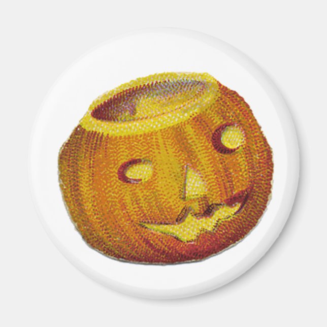 Aimant Jack-o'-lantern vintage (Devant)