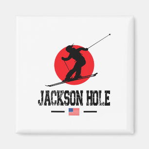 Aimant Jackson Hole Usa Station de ski Montagnes Rocheuse