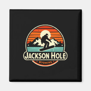 Aimant Jackson Hole Wyoming Snowboard