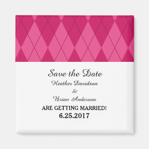 Aimant Jacquard rose Enregistrer l'aimant de date