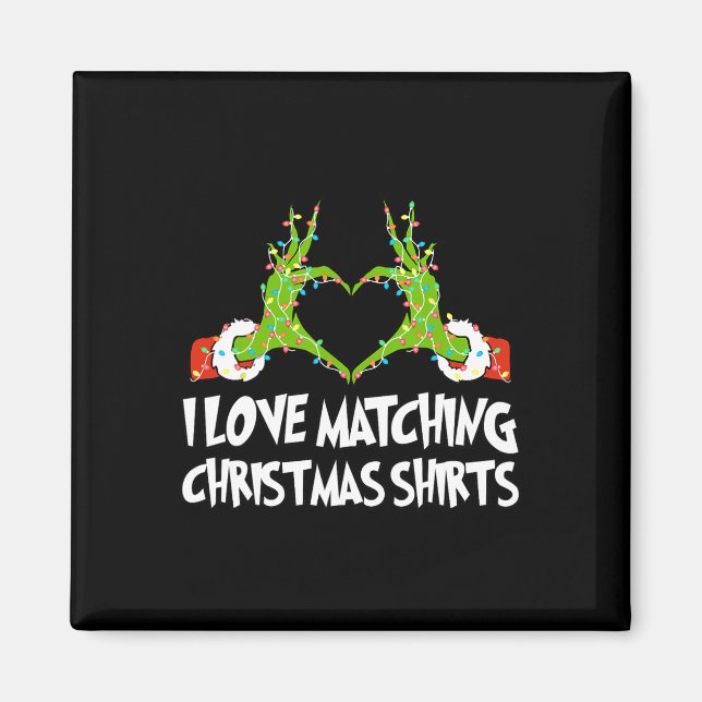 Aimant J'adore coller des chemises de Noël, mais je n'ai  (Devant)