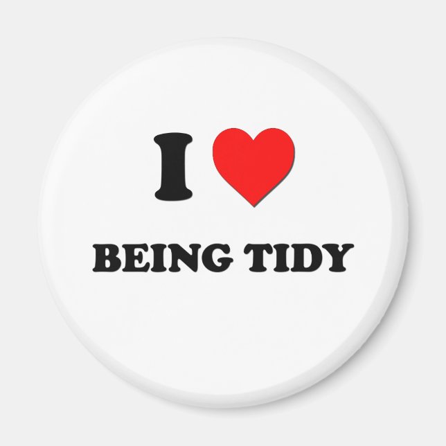 Aimant J'adore Être Tidy (Devant)