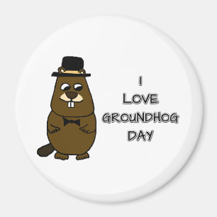 Aimant J'adore Groundhog Day