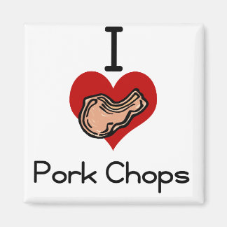 Aimant J'adore la côtelette de porc