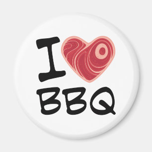 Aimant J'adore le barbecue