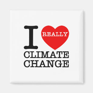 Aimant J'adore le changement climatique Coeur Gloire Réch