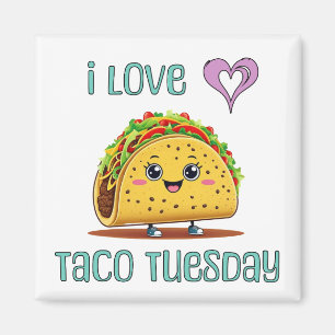 Aimant J'adore le mardi taco