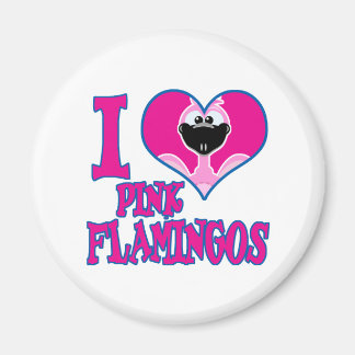 Aimant J'adore les flamants roses