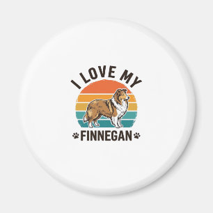 Aimant J'adore mon design de t-shirt Finnegan vintage ave