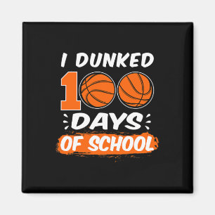 Aimant J'ai dansé 100 jours de basket-ball à l'école