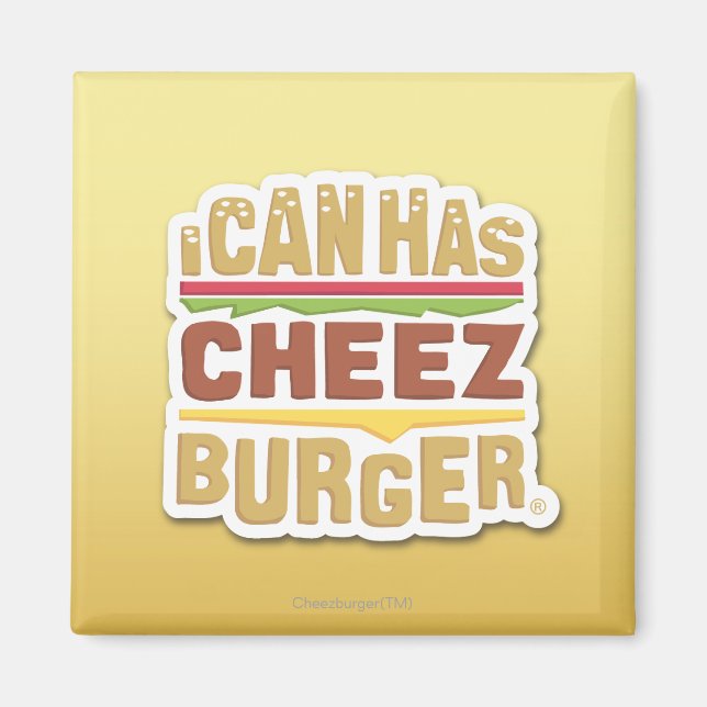 Aimant J'ai du cheezburger (ombre) (Devant)
