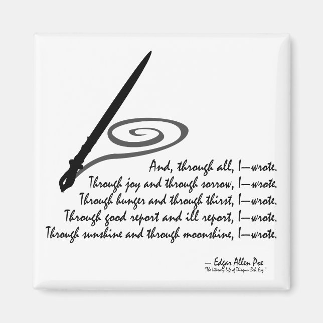 Aimant J'ai écrit (Devant)