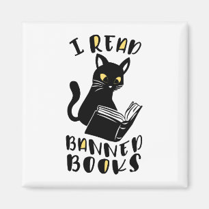 Aimant J'ai lu des livres interdits Cat