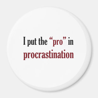 Aimant J'ai mis le Pro en Procrastination