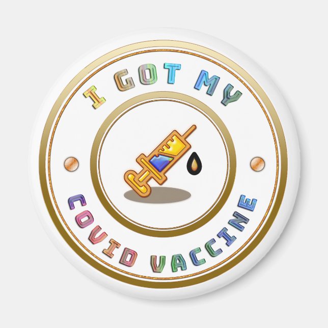 Aimant J'Ai Obtenu Mon Vaccin Contre Le COVID (Devant)