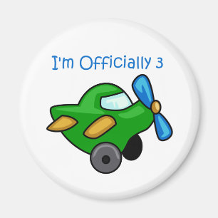 Aimant J'ai officiellement 3 ans, Jet Plane