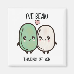 Aimant J'ai pensé à toi Saint-Valentin Food Pun