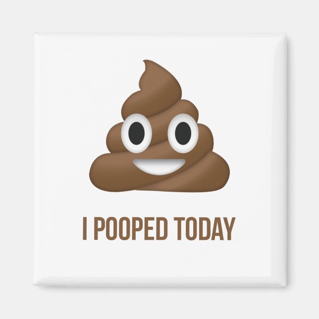 Aimant J'Ai Poopé Aujourd'Hui Drôle Emoticon (Devant)