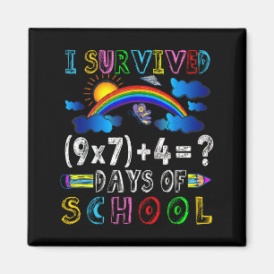 Aimant J'ai survécu 67 jours d'école drôle 67 mème mathé