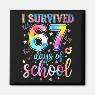 Aimant J'ai survécu 67 jours d'école drôle 67 mème profes